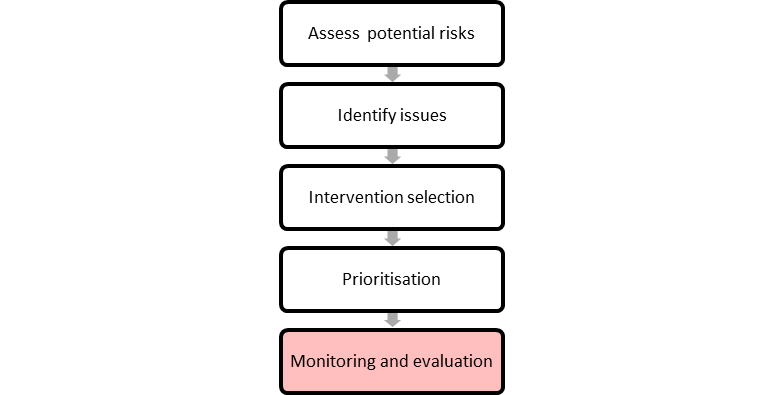 Figure 12.1 Monitoring and evaluation within the risk assessment process